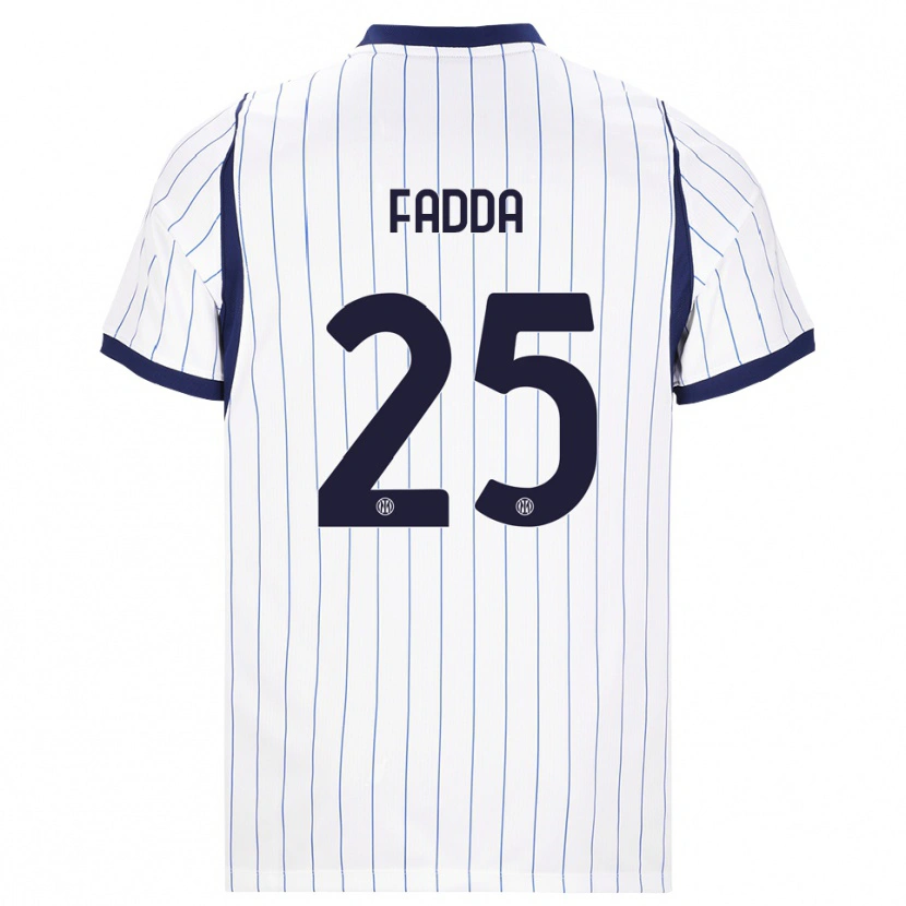 Danxen Niño Camiseta Paola Fadda #25 Blanco Azul Marino 2ª Equipación 2026/27 La Camisa México