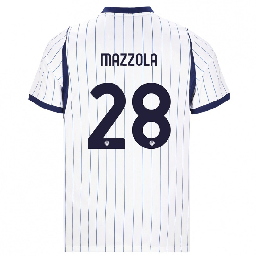 Danxen Niño Camiseta Giuseppe Mazzola #28 Blanco Azul Marino 2ª Equipación 2026/27 La Camisa México