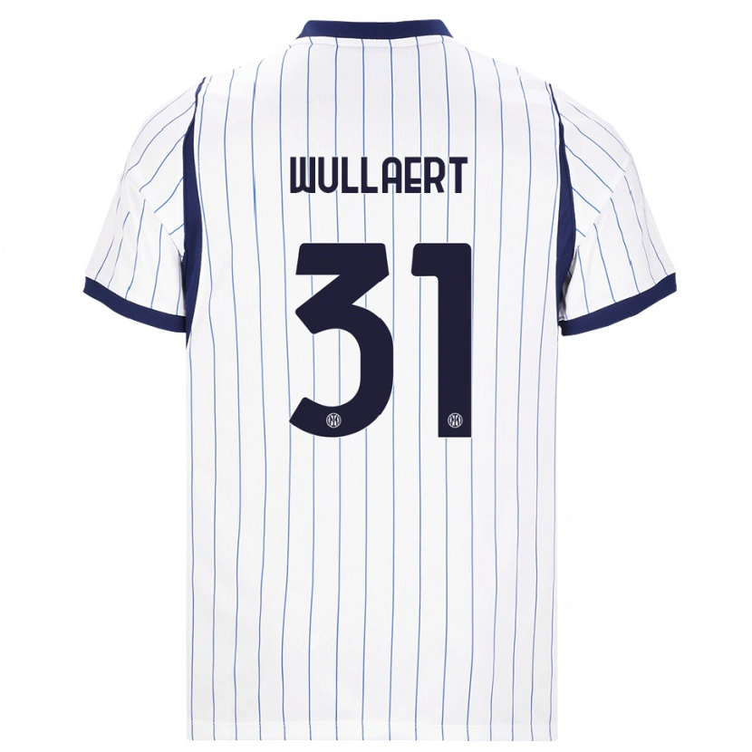 Danxen Niño Camiseta Tessa Wullaert #31 Blanco Azul Marino 2ª Equipación 2026/27 La Camisa México