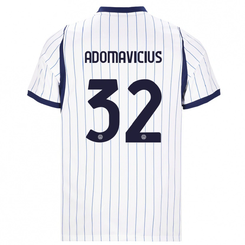 Danxen Niño Camiseta Henrikas Adomavičius #32 Blanco Azul Marino 2ª Equipación 2026/27 La Camisa México