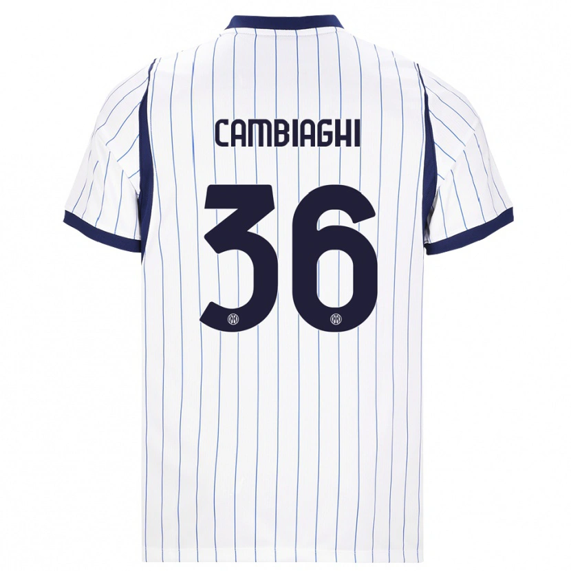 Danxen Niño Camiseta Michela Cambiaghi #36 Blanco Azul Marino 2ª Equipación 2026/27 La Camisa México