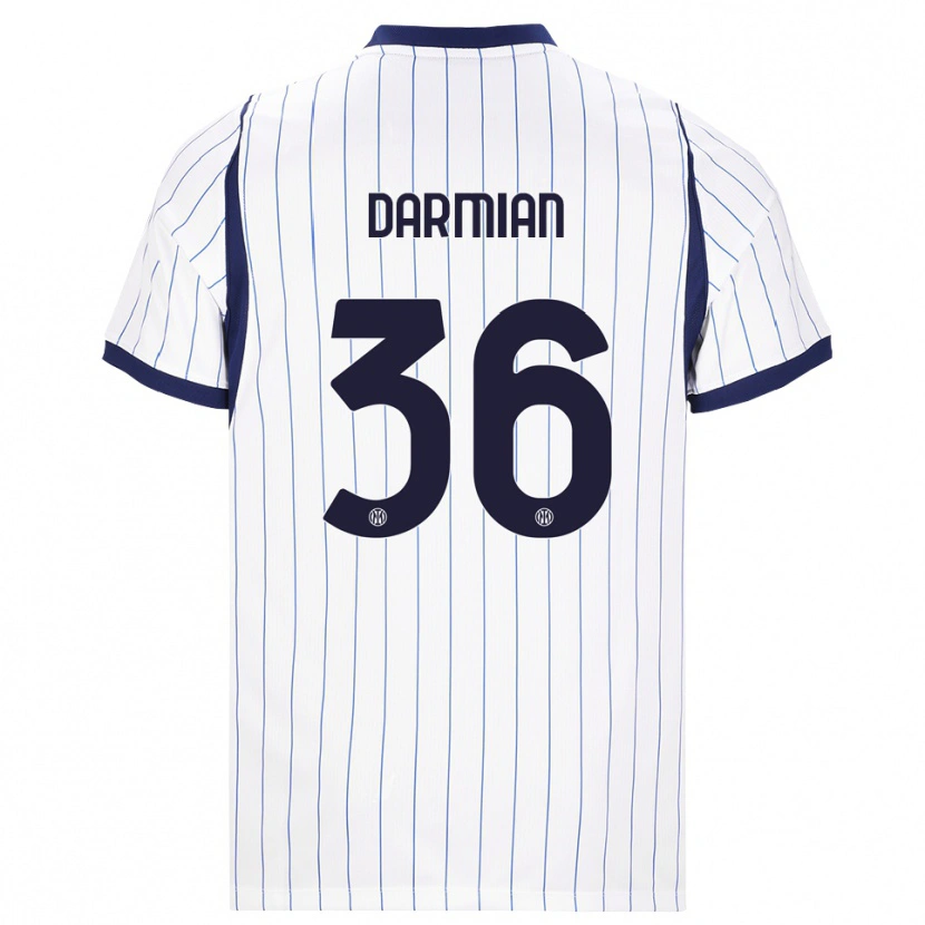 Danxen Niño Camiseta Matteo Darmian #36 Blanco Azul Marino 2ª Equipación 2026/27 La Camisa México