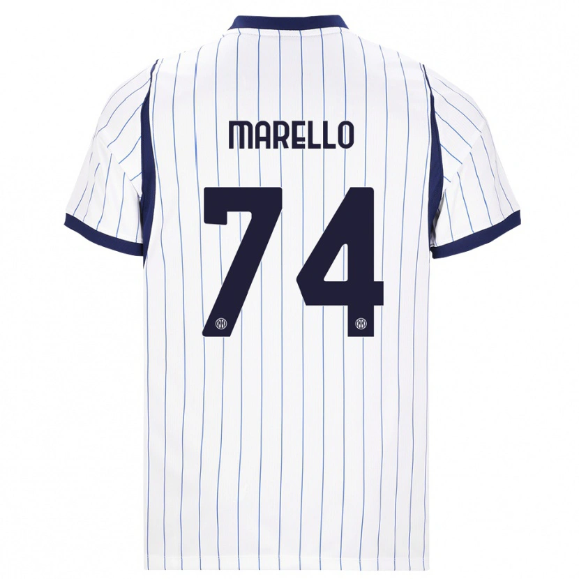 Danxen Niño Camiseta Mattia Marello #74 Blanco Azul Marino 2ª Equipación 2026/27 La Camisa México