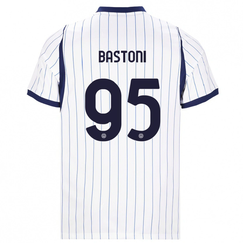 Danxen Niño Camiseta Alessandro Bastoni #95 Blanco Azul Marino 2ª Equipación 2026/27 La Camisa México