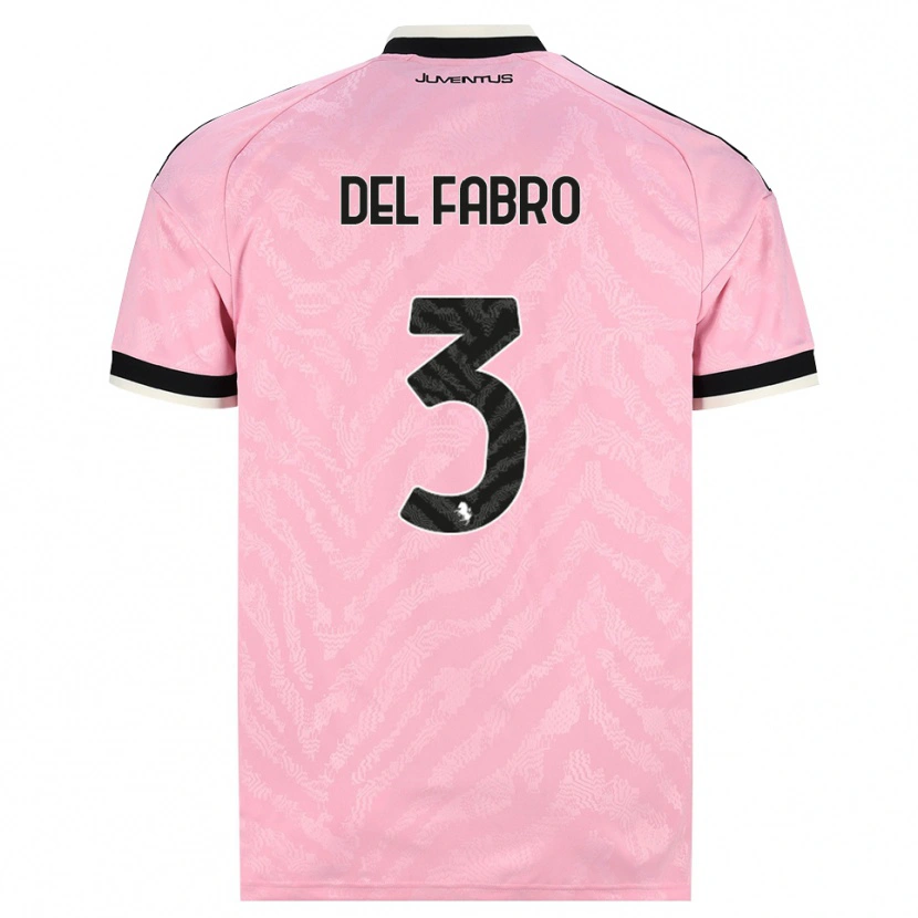Danxen Niño Camiseta Jacopo Del Fabro #3 Rosa Negro 2ª Equipación 2026/27 La Camisa México
