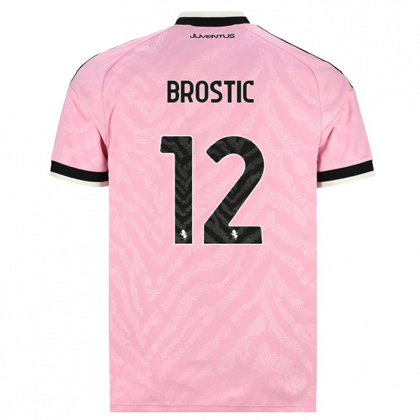 Danxen Niño Camiseta Gabriel Broștic #12 Rosa Negro 2ª Equipación 2026/27 La Camisa México