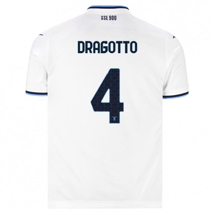 Danxen Niño Camiseta Tommaso Dragotto #4 Blanco Azul Marino 2ª Equipación 2026/27 La Camisa México