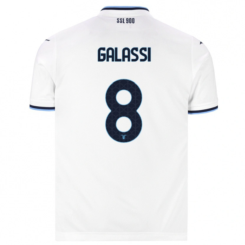 Danxen Niño Camiseta Bruno Galassi #8 Blanco Azul Marino 2ª Equipación 2026/27 La Camisa México