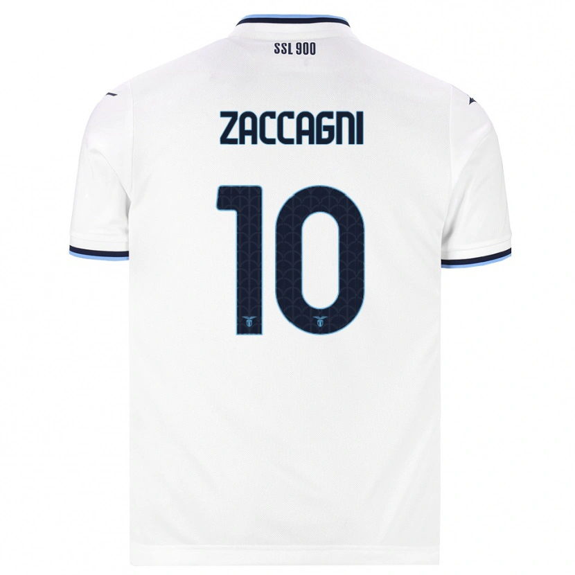 Danxen Niño Camiseta Mattia Zaccagni #10 Blanco Azul Marino 2ª Equipación 2026/27 La Camisa México