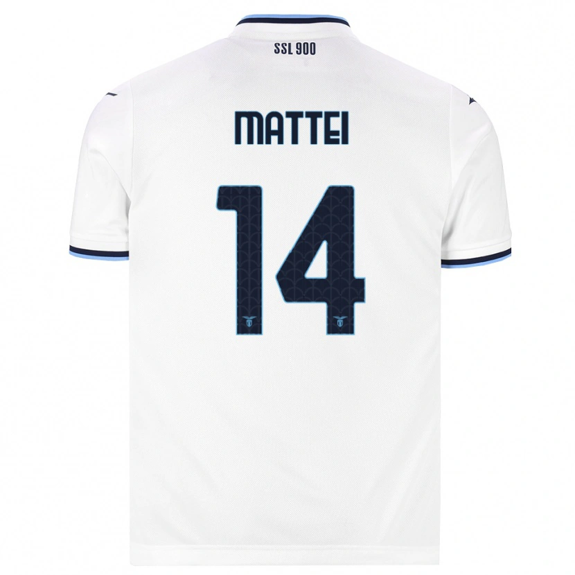 Danxen Niño Camiseta Sarah Mattei #14 Blanco Azul Marino 2ª Equipación 2026/27 La Camisa México