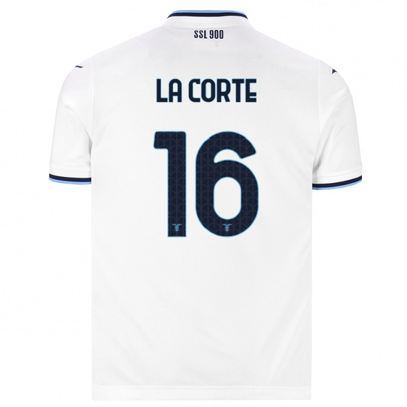 Danxen Niño Camiseta Pietro La Corte #16 Blanco Azul Marino 2ª Equipación 2026/27 La Camisa México