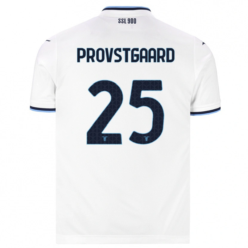 Danxen Niño Camiseta Oliver Provstgaard #25 Blanco Azul Marino 2ª Equipación 2026/27 La Camisa México