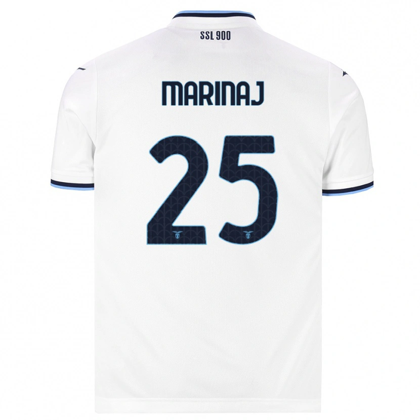 Danxen Niño Camiseta Kledi Marinaj #25 Blanco Azul Marino 2ª Equipación 2026/27 La Camisa México