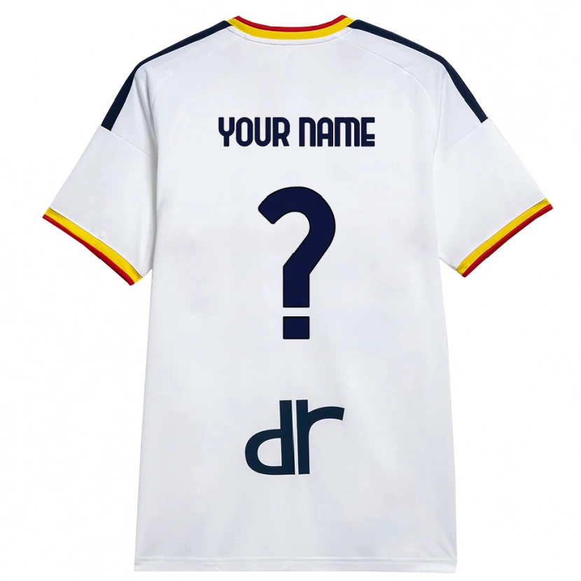 Danxen Niño Camiseta Su Nombre #0 Blanco Amarillo Rojo 2ª Equipación 2026/27 La Camisa México