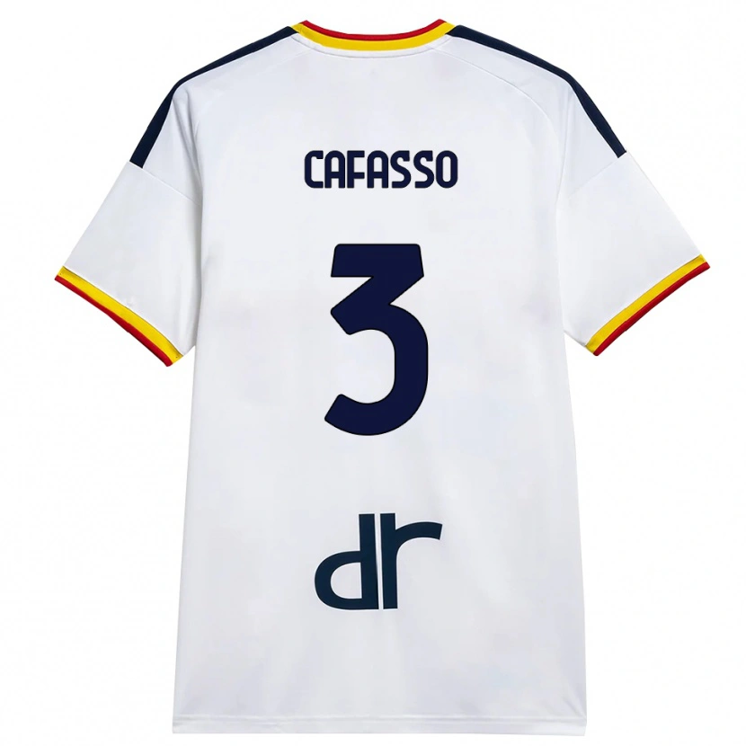 Danxen Niño Camiseta Giuseppe Cafasso #3 Blanco Amarillo Rojo 2ª Equipación 2026/27 La Camisa México