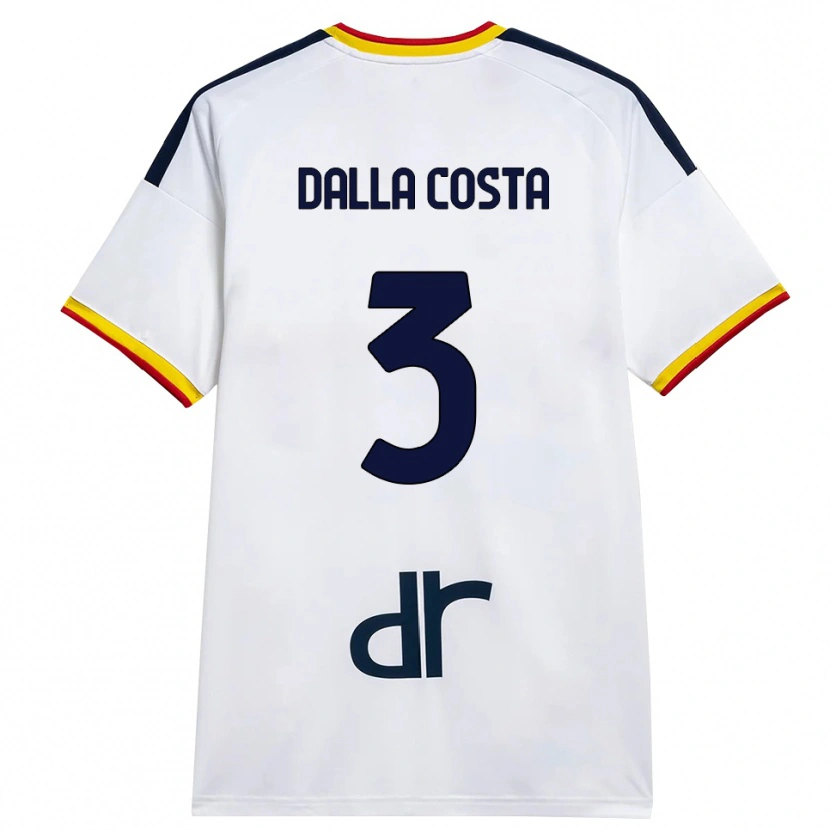 Danxen Niño Camiseta Luca Dalla Costa #3 Blanco Amarillo Rojo 2ª Equipación 2026/27 La Camisa México
