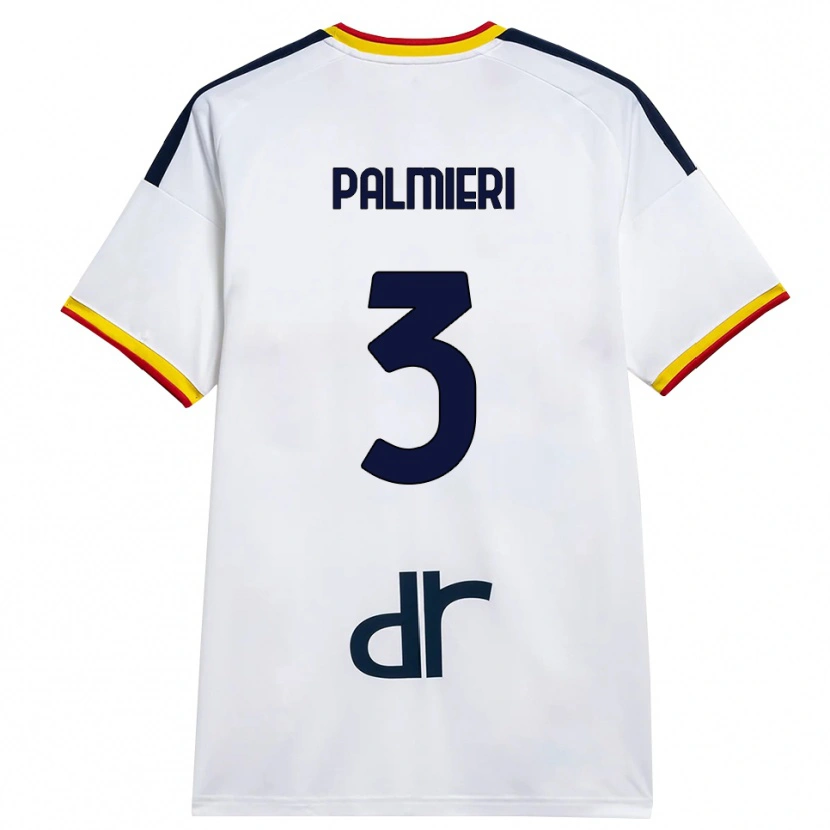 Danxen Niño Camiseta Andrea Palmieri #3 Blanco Amarillo Rojo 2ª Equipación 2026/27 La Camisa México