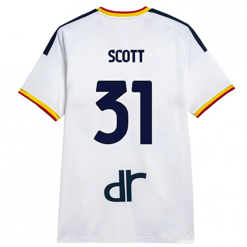 Danxen Niño Camiseta Elijah Scott #31 Blanco Amarillo Rojo 2ª Equipación 2026/27 La Camisa México