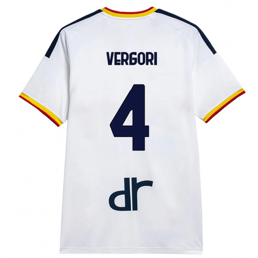 Danxen Niño Camiseta Cristiano Vergori #4 Blanco Amarillo Rojo 2ª Equipación 2026/27 La Camisa México