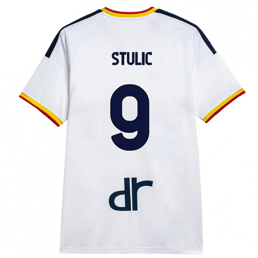 Danxen Niño Camiseta Nikola Stulic #9 Blanco Amarillo Rojo 2ª Equipación 2026/27 La Camisa México