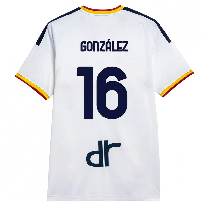 Danxen Niño Camiseta Joan González #16 Blanco Amarillo Rojo 2ª Equipación 2026/27 La Camisa México