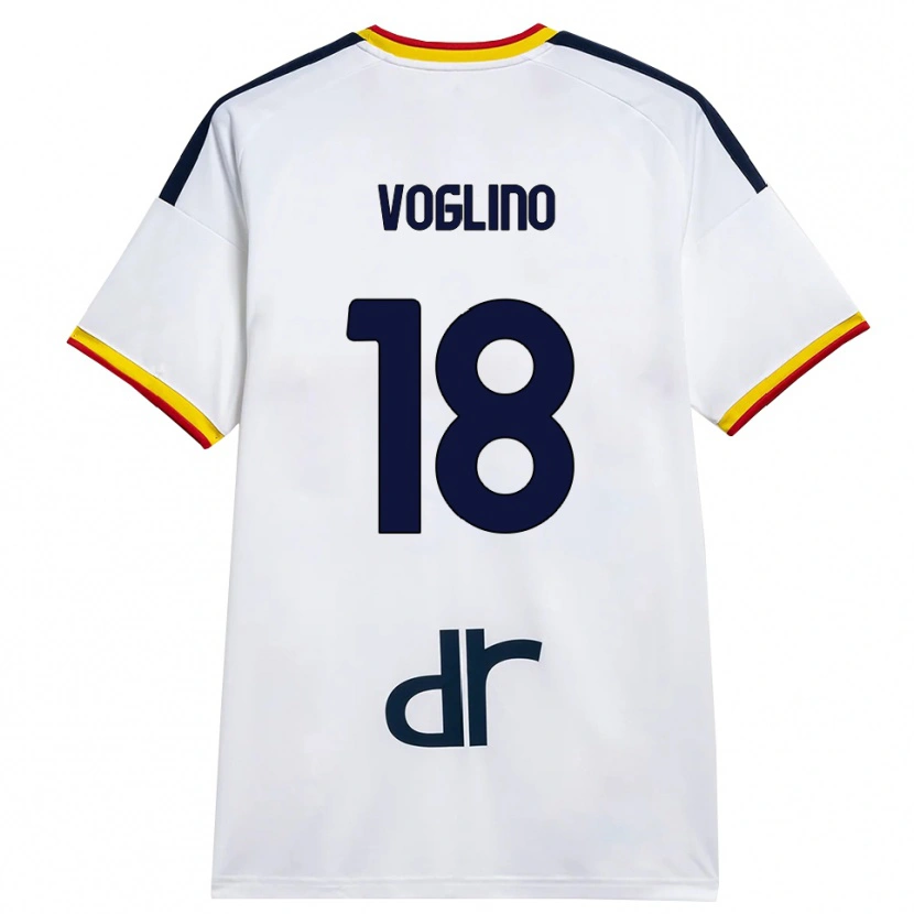 Danxen Niño Camiseta Giacomo Voglino #18 Blanco Amarillo Rojo 2ª Equipación 2026/27 La Camisa México