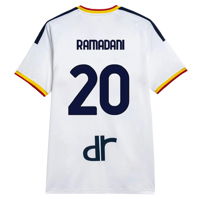 Danxen Niño Camiseta Ylber Ramadani #20 Blanco Amarillo Rojo 2ª Equipación 2026/27 La Camisa México