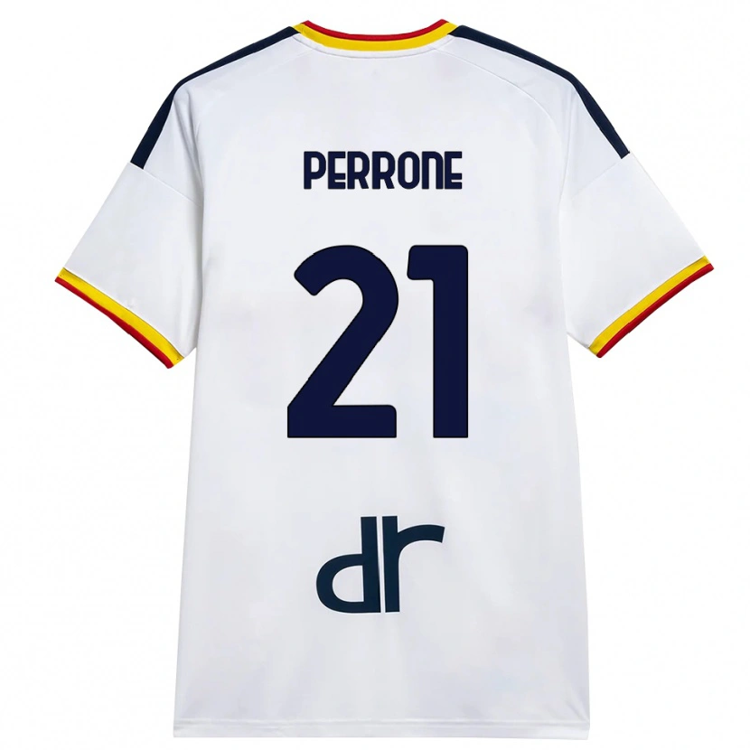 Danxen Niño Camiseta Samuele Perrone #21 Blanco Amarillo Rojo 2ª Equipación 2026/27 La Camisa México