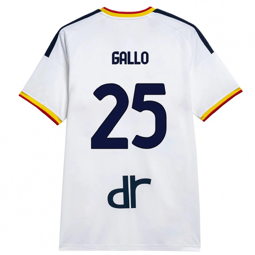 Danxen Niño Camiseta Antonino Gallo #25 Blanco Amarillo Rojo 2ª Equipación 2026/27 La Camisa México