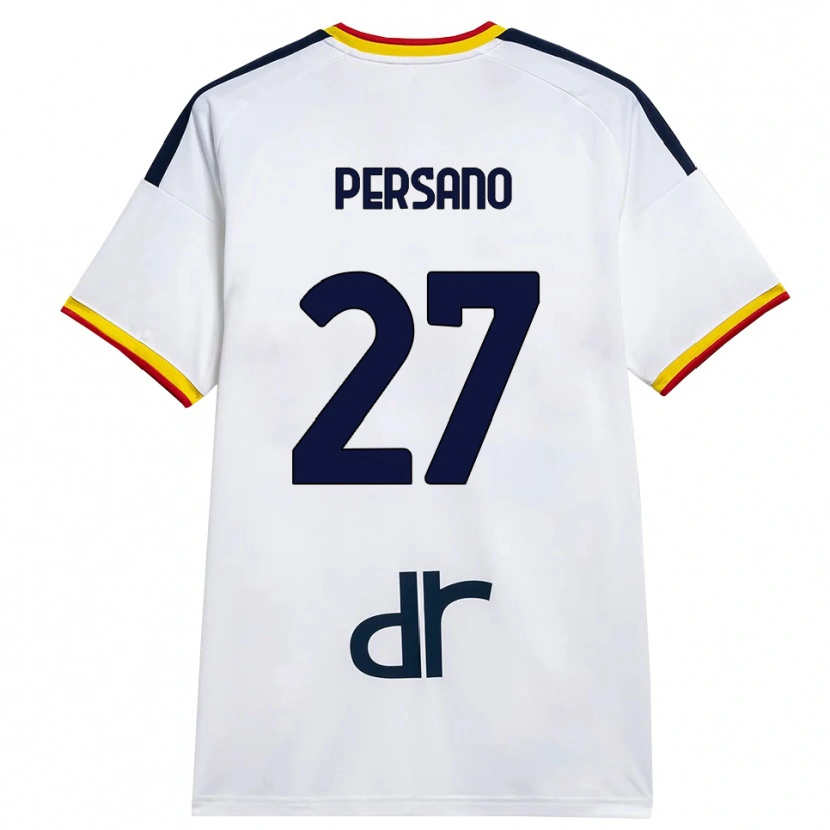Danxen Niño Camiseta Emanuele Persano #27 Blanco Amarillo Rojo 2ª Equipación 2026/27 La Camisa México