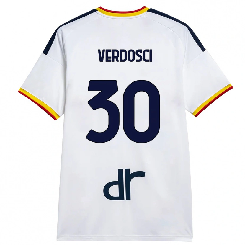 Danxen Niño Camiseta Simone Verdosci #30 Blanco Amarillo Rojo 2ª Equipación 2026/27 La Camisa México