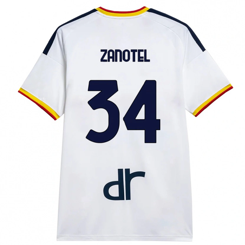 Danxen Niño Camiseta Giovanni Zanotel #34 Blanco Amarillo Rojo 2ª Equipación 2026/27 La Camisa México