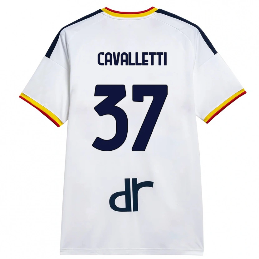 Danxen Niño Camiseta Cristian Cavalletti #37 Blanco Amarillo Rojo 2ª Equipación 2026/27 La Camisa México