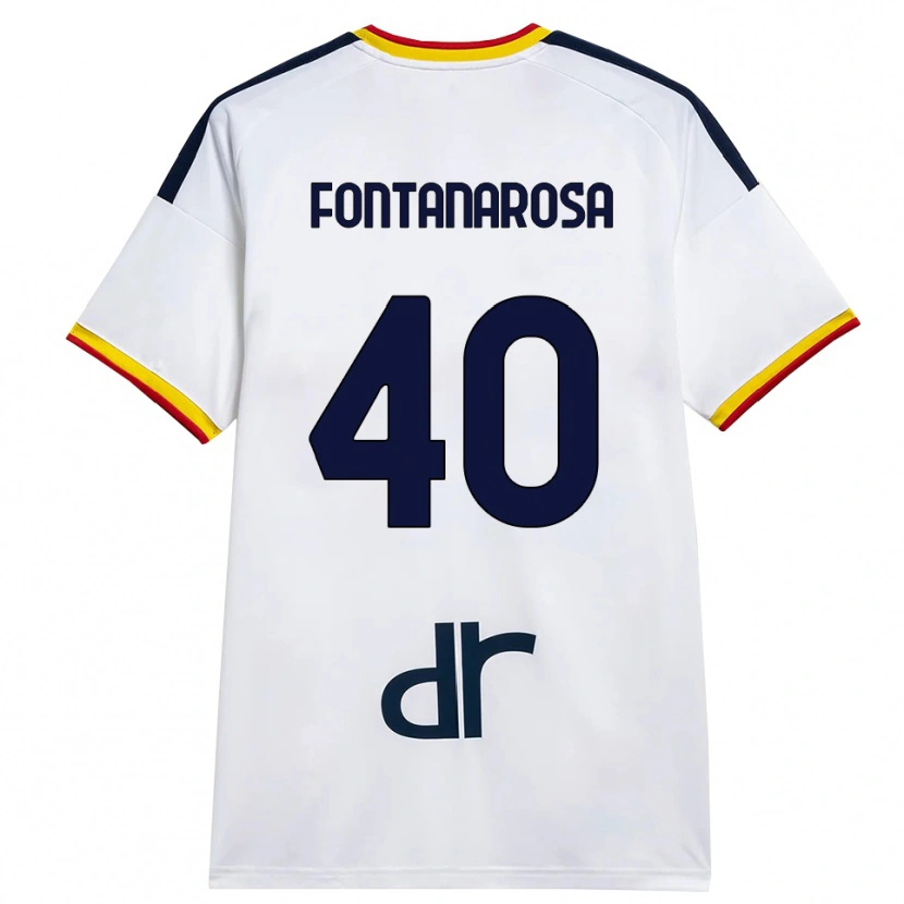 Danxen Niño Camiseta Andrea Fontanarosa #40 Blanco Amarillo Rojo 2ª Equipación 2026/27 La Camisa México