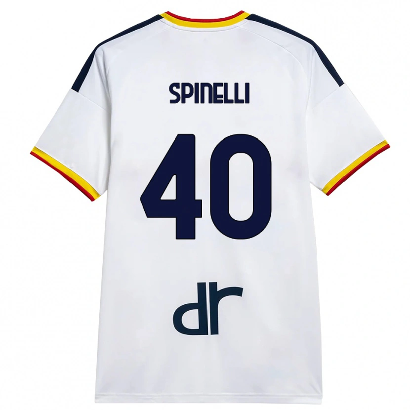 Danxen Niño Camiseta Nicolò Spinelli #40 Blanco Amarillo Rojo 2ª Equipación 2026/27 La Camisa México