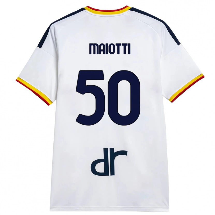 Danxen Niño Camiseta Sebastiano Maiotti #50 Blanco Amarillo Rojo 2ª Equipación 2026/27 La Camisa México