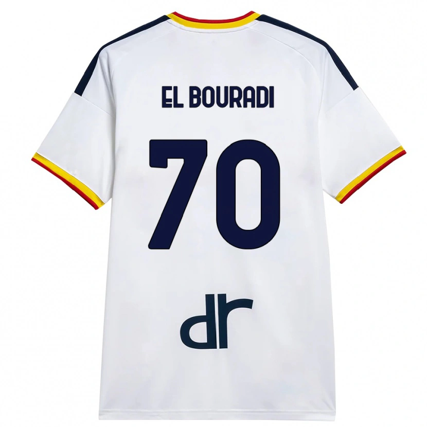 Danxen Niño Camiseta Walid El Bouradi #70 Blanco Amarillo Rojo 2ª Equipación 2026/27 La Camisa México