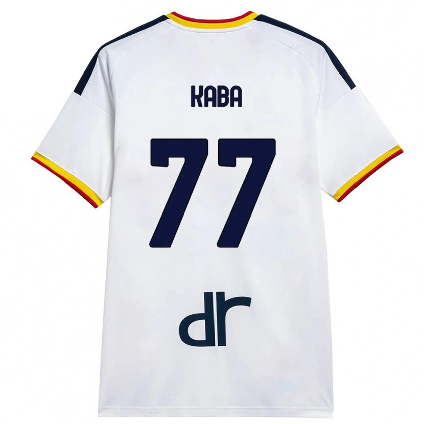 Danxen Niño Camiseta Mohamed Kaba #77 Blanco Amarillo Rojo 2ª Equipación 2026/27 La Camisa México
