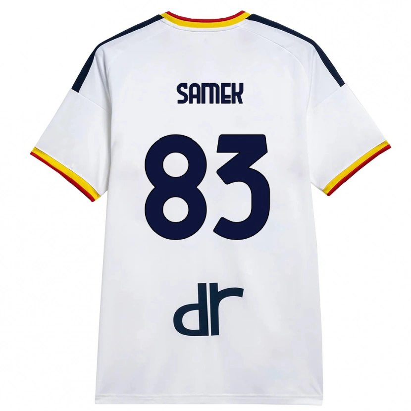 Danxen Niño Camiseta Daniel Samek #83 Blanco Amarillo Rojo 2ª Equipación 2026/27 La Camisa México