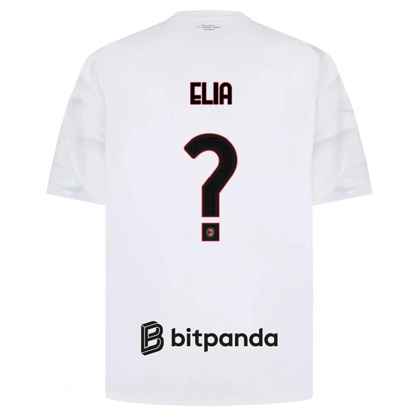 Danxen Niño Camiseta Emanuele Elia #0 Blanco Rojo Negro 2ª Equipación 2026/27 La Camisa México