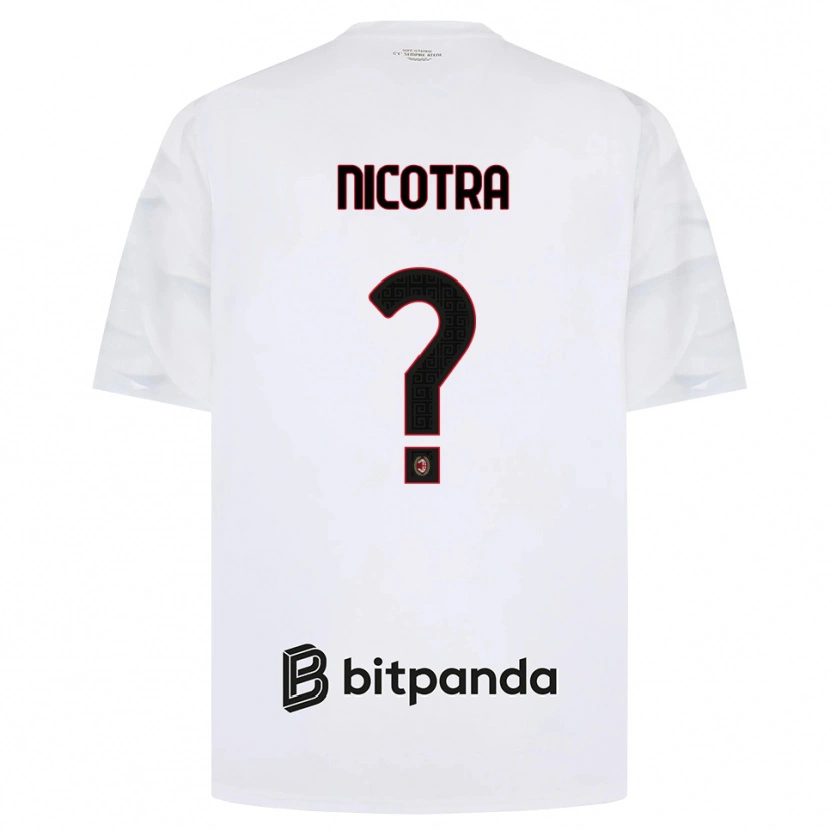 Danxen Niño Camiseta Riccardo Nicotra #0 Blanco Rojo Negro 2ª Equipación 2026/27 La Camisa México