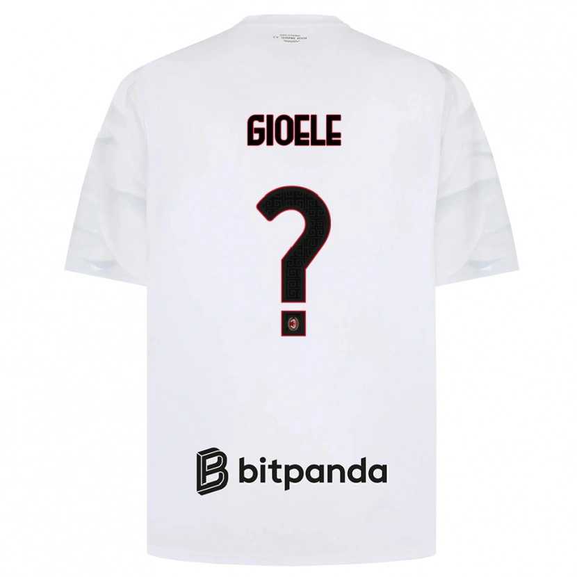 Danxen Niño Camiseta Gioele Benedetti #0 Blanco Rojo Negro 2ª Equipación 2026/27 La Camisa México