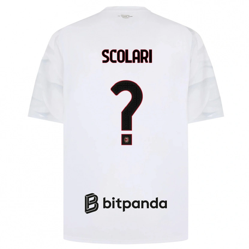 Danxen Niño Camiseta Davide Scolari #0 Blanco Rojo Negro 2ª Equipación 2026/27 La Camisa México