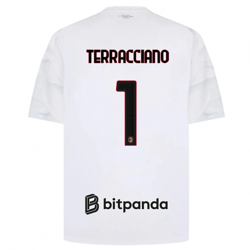 Danxen Niño Camiseta Pietro Terracciano #1 Blanco Rojo Negro 2ª Equipación 2026/27 La Camisa México