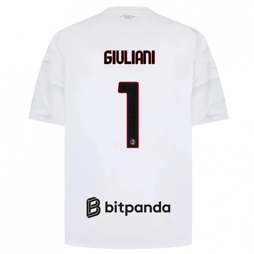Danxen Niño Camiseta Laura Giuliani #1 Blanco Rojo Negro 2ª Equipación 2026/27 La Camisa México