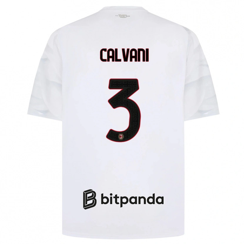 Danxen Niño Camiseta Lorenzo Calvani #3 Blanco Rojo Negro 2ª Equipación 2026/27 La Camisa México