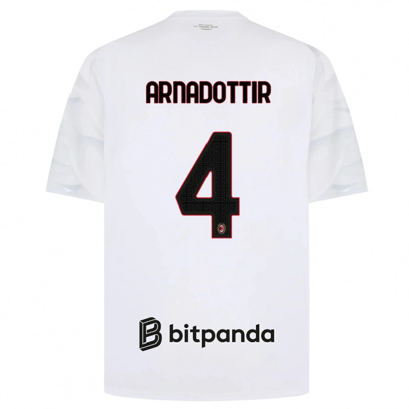 Danxen Niño Camiseta Guony Arnadottir #4 Blanco Rojo Negro 2ª Equipación 2026/27 La Camisa México