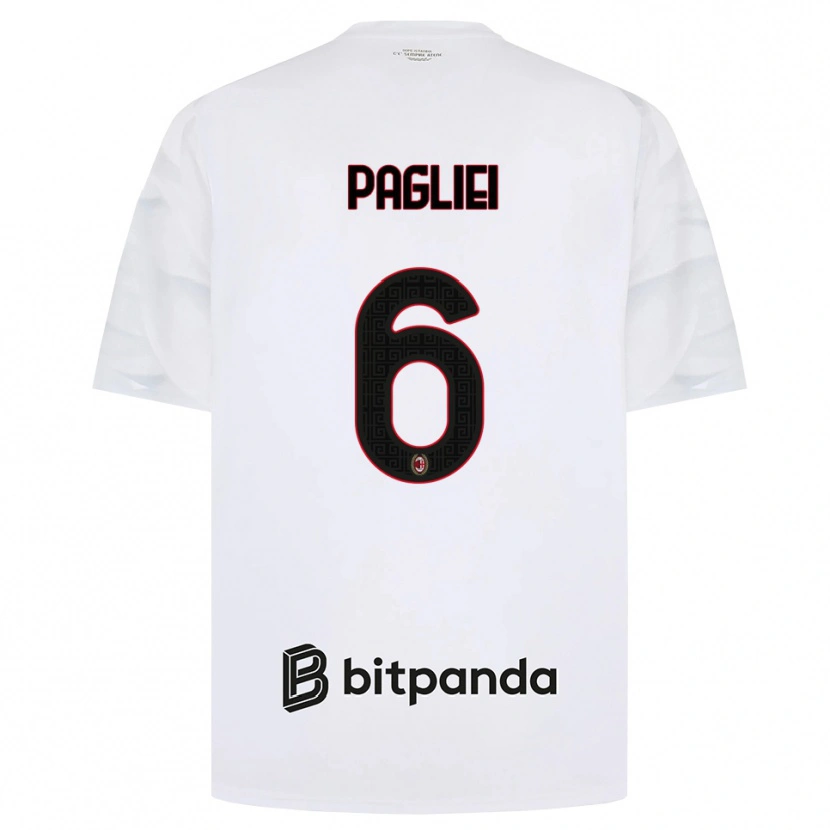 Danxen Niño Camiseta Matteo Pagliei #6 Blanco Rojo Negro 2ª Equipación 2026/27 La Camisa México