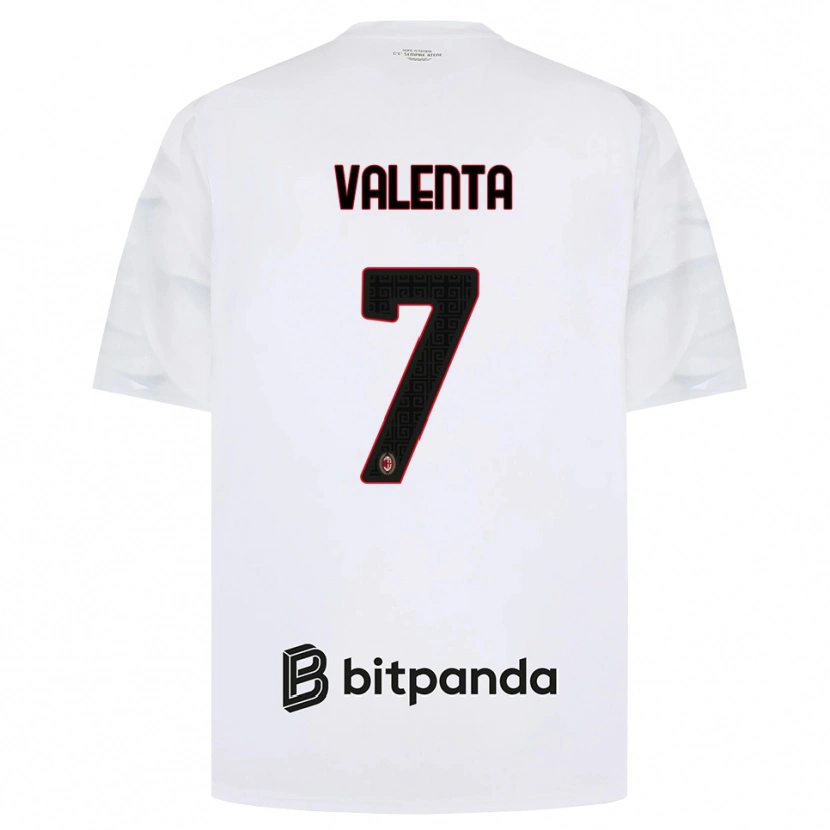 Danxen Niño Camiseta Tommaso Valenta #7 Blanco Rojo Negro 2ª Equipación 2026/27 La Camisa México