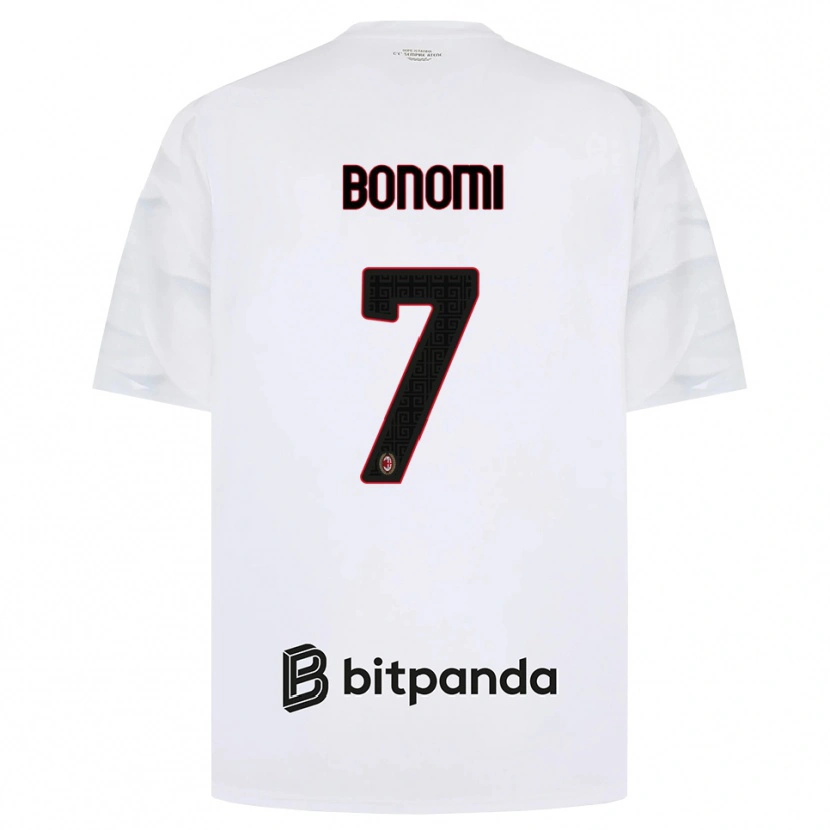 Danxen Niño Camiseta Alessandro Bonomi #7 Blanco Rojo Negro 2ª Equipación 2026/27 La Camisa México